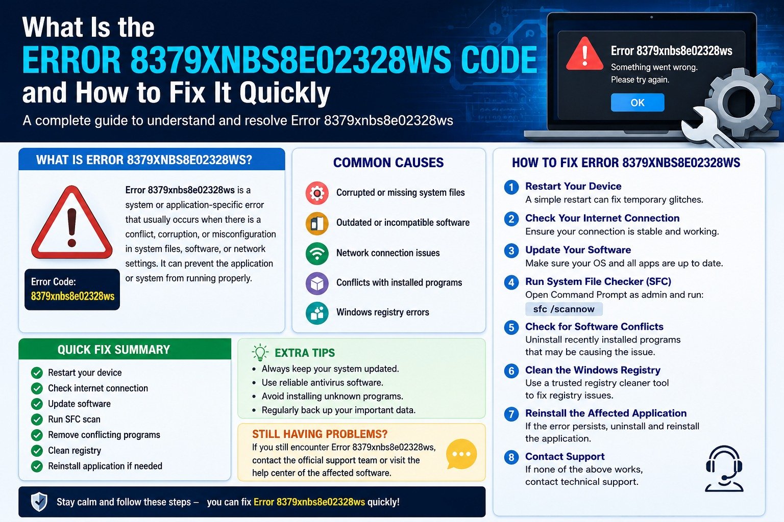 What Is the Error 8379xnbs8e02328ws Code and How to Fix It Quickly